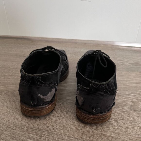 JOHN VARVATOS FLEETWOOD VELVET OXFORD NAVY DRESS SHOE - Picture 2 of 4